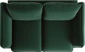 Obriel Forest Green Velvet Sofa, 2-Seater - Daals - Sofas