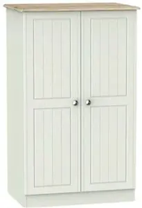 Como Ready Assembled Modern Grey Oak Effect Midi Double Wardrobe (h)1270mm (w)770mm (d)540mm