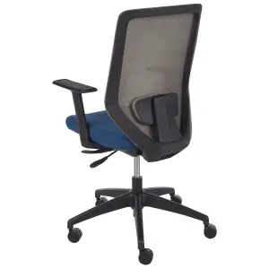 Beliani Traditional Office Chair Blue VIRTUOSO