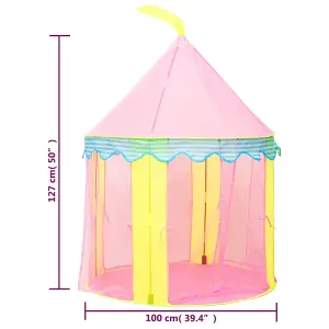 Berkfield Children Play Tent Pink 100x100x127 cm