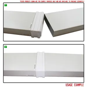 Kair Fast Seal 204mm x 60mm Ducting Quick Fit Connector for Extending Rectangular Flat Pipes Together