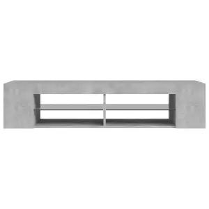 Berkfield TV Cabinet with LED Lights Concrete Grey 135x39x30 cm