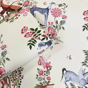 Cath Kidston Painted Kingdom Wallpaper Cream 182542