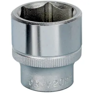 20mm Chrome Vanadium Drive Socket - Durable 3/8 Inch Forged Steel Tool