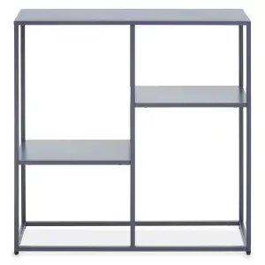 Interiors By Premier Stylish Grey Metal Multi Shelf Unit, Practical Design Corner Shelf Unit, Multi Level Narrow Shelving Unit