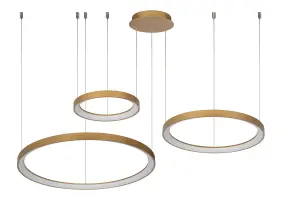 Lucide VIDAL - Pendant light - 78 cm - LED Dim. - 1x120W 2700K - Matt Gold / Brass