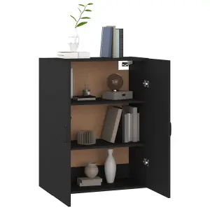 Berkfield Hanging Cabinet Black 69,5x34x90 cm Engineered Wood