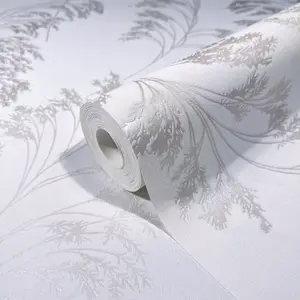 Paste the Wall Elegant White & Pearl Wallpaper