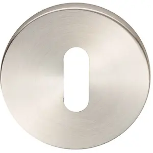 52mm Standard Lock Profile Open Slim Escutcheon Concealed Fix Satin Steel