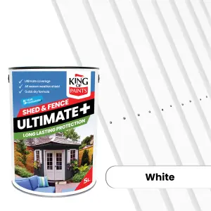 White Fence Paint For All exterior wood King of Paints 5Litres