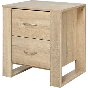 Hopkint 2 Drawer Bedside Table Natural