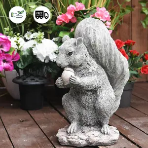 Stone Cast Squirrel Garden Ornament