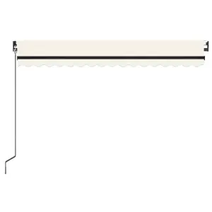 Berkfield Manual Retractable Awning 450x350 cm Cream