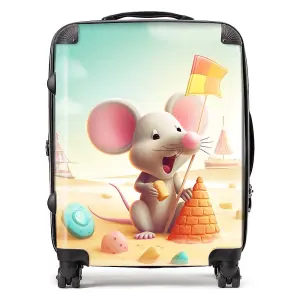 A Mouse On A Beach Holiday Suitcase - Large