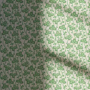 Lick Green & White Clover 01 Textured Wallpaper Sample