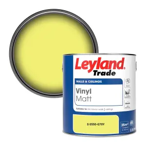 Leyland Trade Vinyl Matt Walls & Ceilings Emulsion Paint (S 0550-G70Y) 2.5L