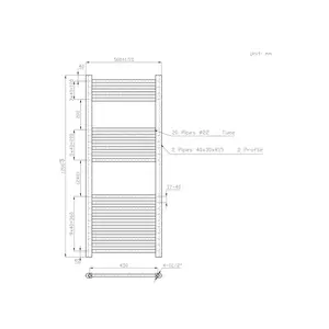 Wiest Straight Heated Towel Rail Radiator Bathroom Ladder Warmer White / 120cm H x 50cm W x 3cm D