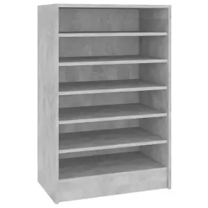 Berkfield Shoe Cabinet Concrete Grey 60x35x92 cm Engineered Wood