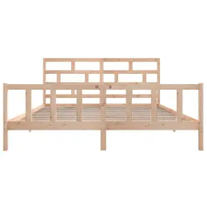 Berkfield Bed Frame Solid Wood Pine 180x200 cm 6FT Super King 6FT Super King