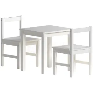 Junior Vida Pisces White Kids Table & Chairs Set