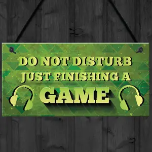 Novelty Gaming Sign For Dad Son Boys Bedroom Man Cave Wall Art Gamer Gift