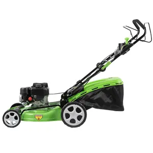 51cm 171cc 4-Stroke Petrol Lawnmower - Hand-Propelled Manual Grass Cutter Mower