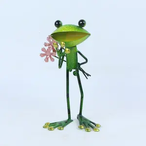 Beethoven Frog Animals Weather Resistant Metal Garden Statue