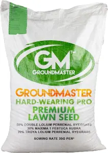 GroundMaster 20kg Hard Wearing Tough Garden Premium Back Lawn Grass Seed Various Sizes