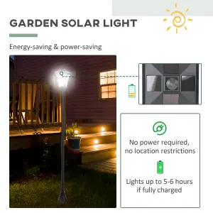 Outsunny Outdoor Garden Solar Light with Base Freestanding Energy-saving Optical