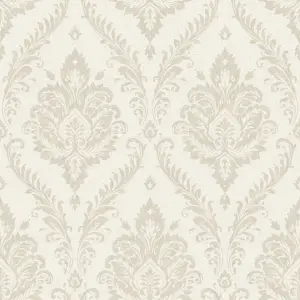 Grandeco Classical Grand Damask Textured Wallpaper, Neutral