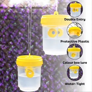 Set of Two Wasp Trap and Insect Traps - Wasp Catcher, Bee Trap, Yellow Jacket Traps