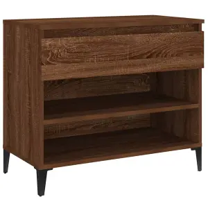 Berkfield Shoe Cabinet Brown Oak 70x36x60 cm Engineered Wood