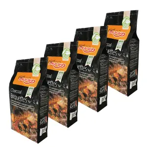 Bar-Be-Quick Pressed Charcoal BBQ Grill Cooking Fuel Easy Light Restaurant Briquettes 4 x 4.5kg