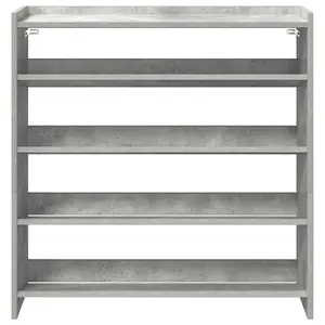 Berkfield Shoe Rack Concrete Grey 80x25x81 cm Engineered Wood