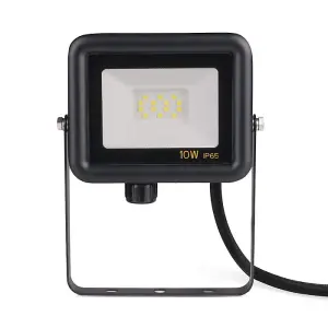 Bright Source 10w IP65 LED Black Floodlight - 4000k