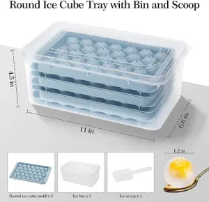 Ice Ball Tray - Ball Round Ice - Ball Mold for Freezer - Mini Sphere Ice Ball Maker - 99pcs Circle Ice Chilling