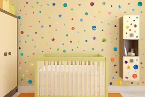 Walplus Combo Kids - Watercolour Universe Wall Sticker - PVC