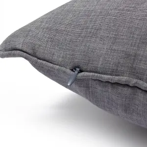 Essentials Twilight Textured Weave Piped Feather Filled Cushion