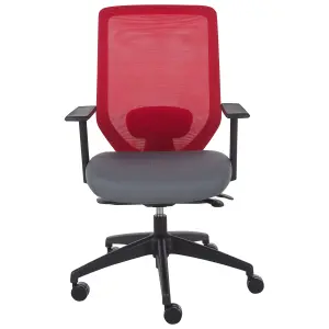 Beliani Traditional Office Chair Red VIRTUOSO