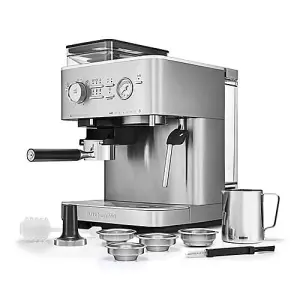 KitchenAid Semi Automatic Espresso Machine with Burr Grinder Stainless Steel