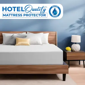 Hotel Quality Terry Towel Mattress Protector Extra Deep 30CM Waterproof Bedsheet Cover Single Double King Super King Size