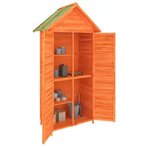 Berkfield Garden Tool Shed Brown 89x52.5x175 cm Solid Wood Pine