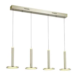 Luminosa Modern LED Hanging Pendant Golden, Warm White 3000K 2690lm