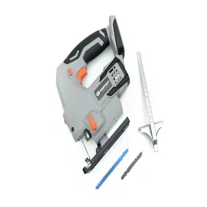 DAEWOO U-FORCE 18V Cordless Jigsaw + 2.0Ah Battery + Charger + 10pk Jigsaw Blade Set