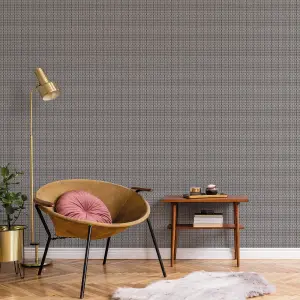 Galerie Botanica Black Bali Weave Smooth Wallpaper