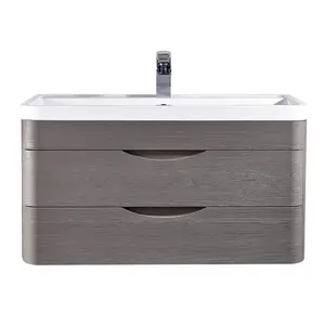 800mm Single Bathroom Vanity with Integrated Polyglomerate Basin