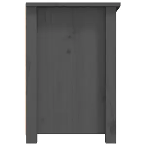 Berkfield TV Cabinet Grey 79x35x52 cm Solid Wood Pine