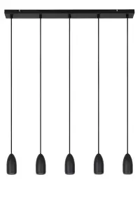 Lucide Evora Modern Pendant light 10cm - 5xGU10 - Black