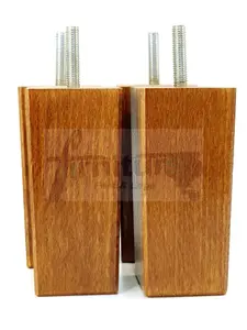 4x REPLACEMENT FURNITURE LEGS SOLID WOOD 110mm HIGH SOFAS CHAIRS SETTEE CABINETS LEGS M10 TSP2055