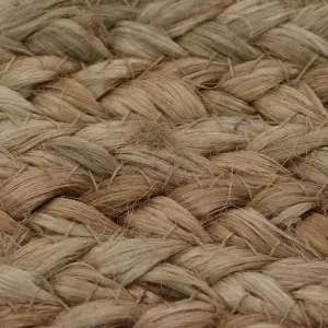 Berkfield Area Rug Braided Jute 120 cm Round